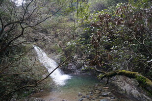 婺源山间瀑布溪流自然美景
