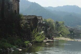 婺源河畔古景 静谧山水风光