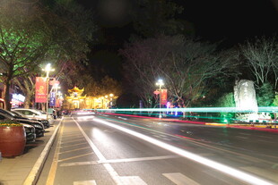 城市夜景道路灯光绚丽