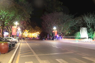 夜晚街道景观灯光秀