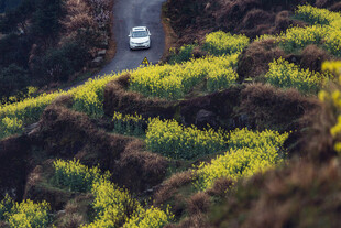 婺源山间公路上的自驾风景