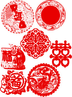 传统喜庆剪纸艺术作品