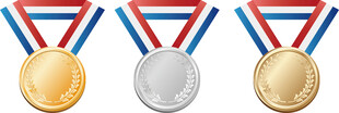 金银铜奖章 冠亚军奖牌