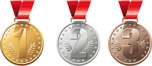 第一名第二名第三名奖牌金银铜奖