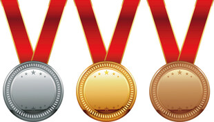 金银铜奖章 冠军亚军季军奖牌