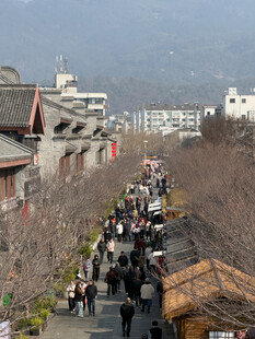 古街人潮涌动的热闹景象