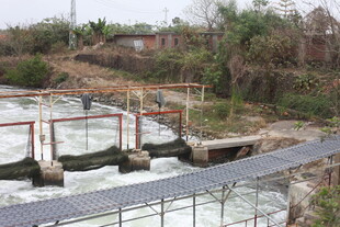乡村水闸设施景观