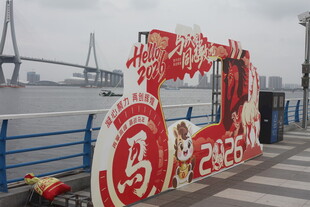 江边大型艺术装置打卡点