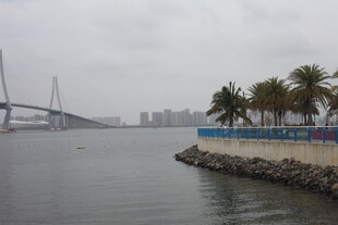 海滨城市美景与跨海大桥