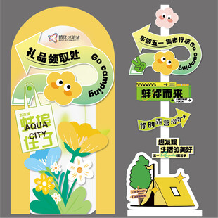 卡通风格校园导视标识设计