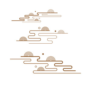 中式山水祥云花纹