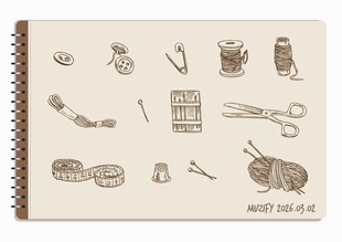 线圈本 15款入缝纫元素