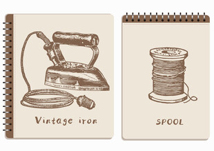 线圈本 复古熨斗 线轴