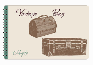 线圈本 2款入复古包手绘稿