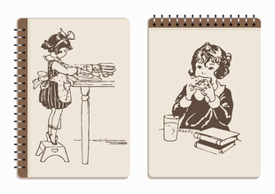 线圈本 厨房的女孩