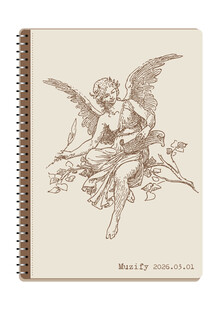 线圈本 复古小天使手绘稿