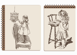 线圈本 阅读的女孩