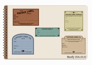 线圈本 5款入复古标签