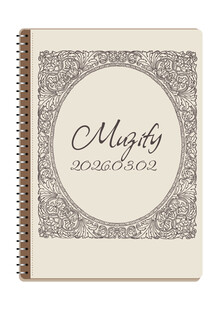 线圈本 复古植物边框