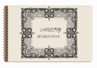 线圈本 复古边框