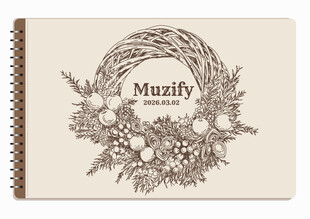 线圈本 复古植物花环