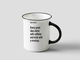 搪瓷杯马克杯样机展示