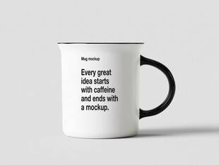 搪瓷杯马克杯样机展示