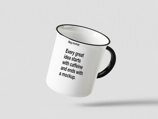 搪瓷杯马克杯样机展示