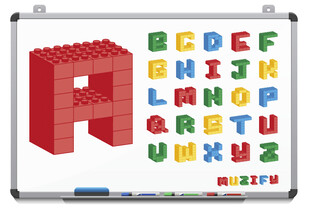 白板背景 乐高英文字母