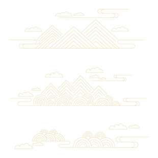 中式山水祥云花纹