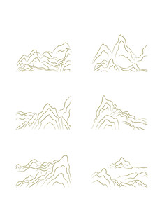 中式山水祥云花纹