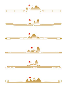 中式山水祥云花纹