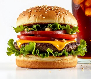 双层牛肉芝士汉堡