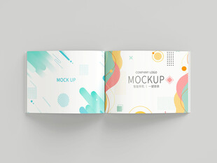 A4横版画册智能样机展开效果如