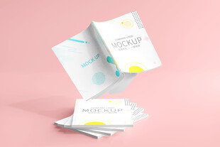 书籍画册A4竖版贴图模板 