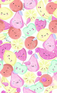 可爱多彩卡通图案背景