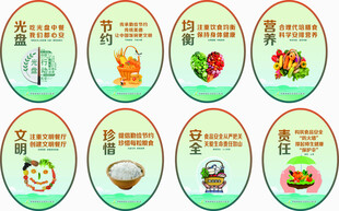 健康生活饮食图标集合