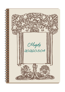 线圈本 复古边框