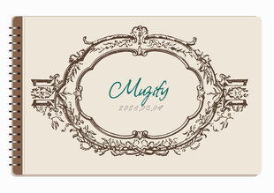 线圈本 复古边框