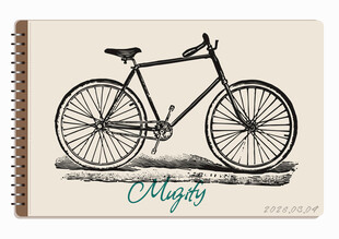 线圈本 复古自行车