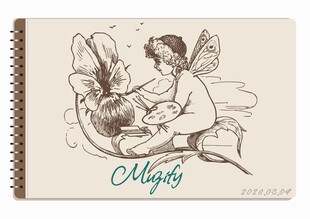 线圈本 绘花的小精灵