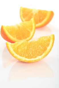 新鲜橙子切片