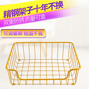 黄色折叠金属收纳架子