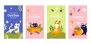 可爱猫咪插画海报