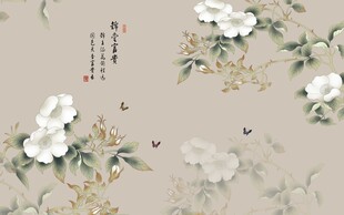 花卉背景墙