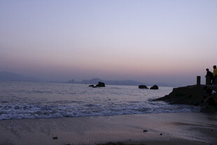 黄昏海边景色