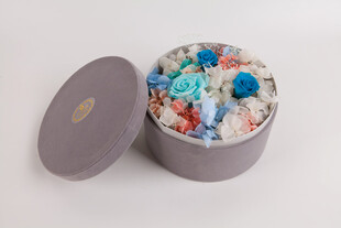 工艺品精美盒装多彩干花摆件