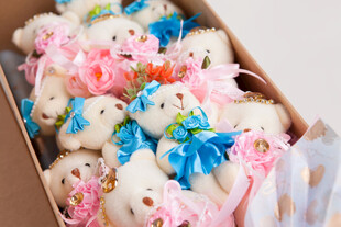 工艺品可爱小熊造型多彩饼干