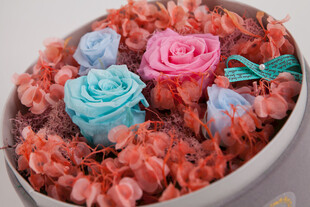 工艺品多彩玫瑰礼盒