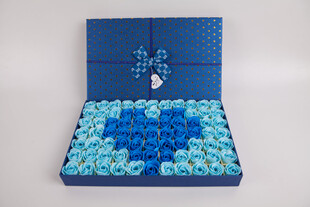 工艺品蓝色爱心立体贺卡